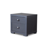 Baxton Studio P-2DW-NS Espresso Silverstone Modern Nightstand